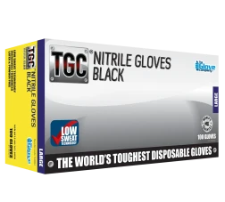 TGC® Black Premium Nitrile Gloves With Low Sweat Technology
