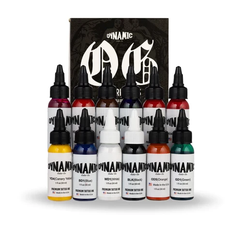 Dynamic OG Tattoo Ink 12 Colour Set – 1 oz