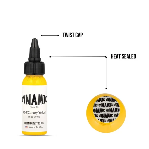 Dynamic Tattoo Ink Canary Yellow – 1 oz