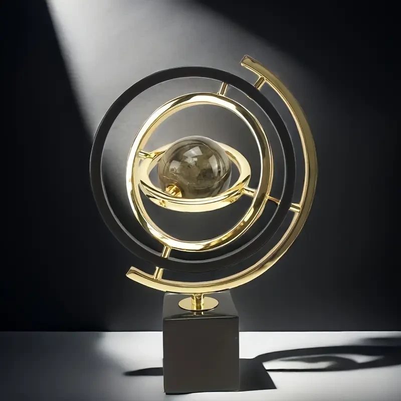 360° Rotating Modern Globe Sculpture