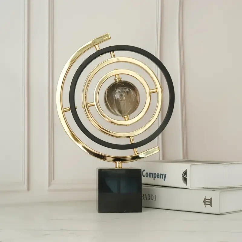 360° Rotating Modern Globe Sculpture