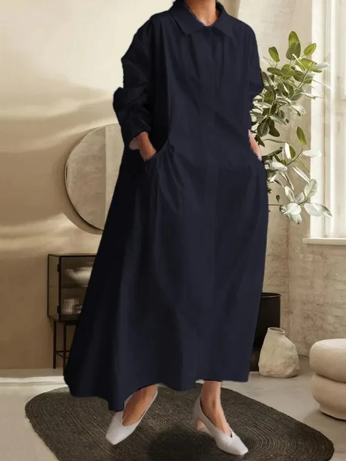 Plus Size Midi Skirt With Pockets