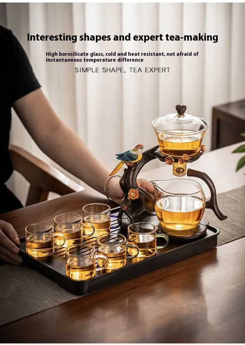 Glass Teapot And Cup Set