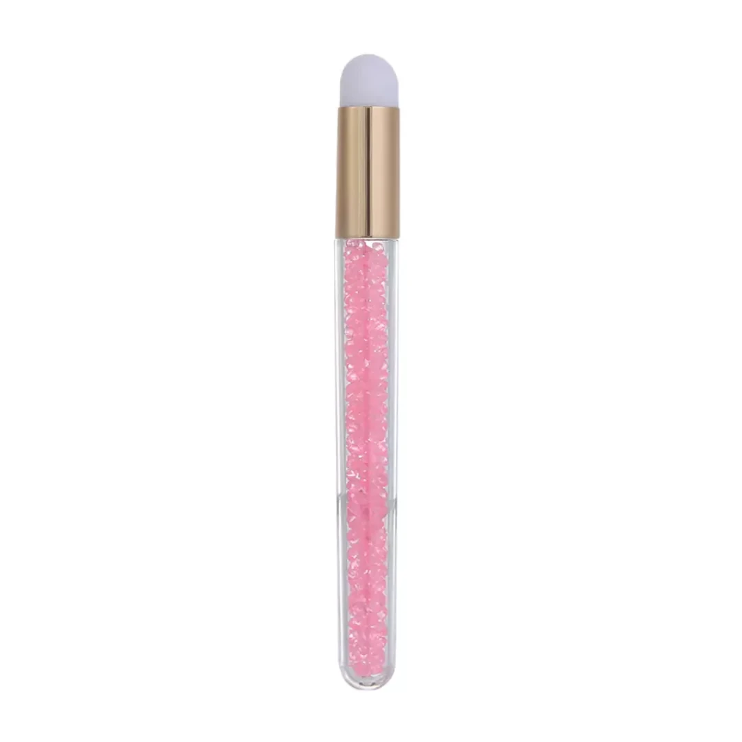 Crystal Glitter PMU Cleanser Brush – Light Pink – 1 Pc