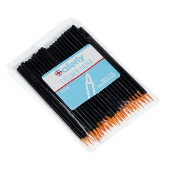 Saferly – Disposable Eyeliner/Detail Brushes – Fine Tip – Pack of 50