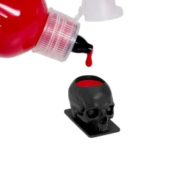 Skull Shaped Disposable Tattoo Ink Cups With Base – Black