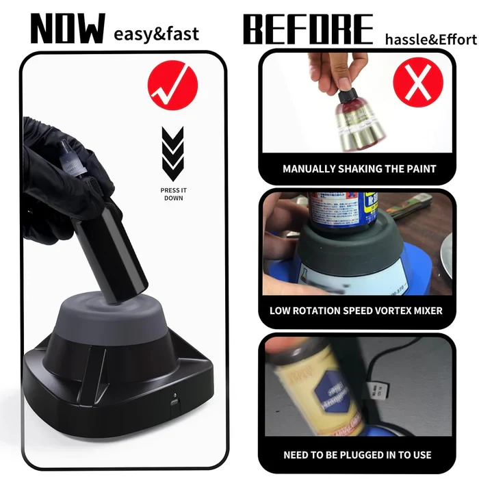 Tattoo Ink Bottle Mixer – Mini Vortex Mixer – Wireless – 10000RPM
