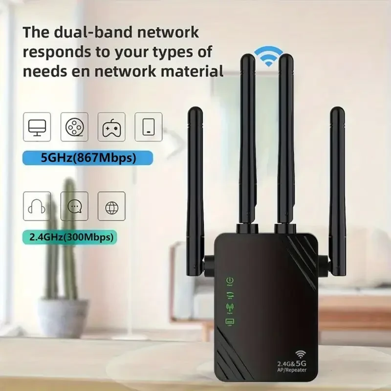 Dual Band WiFi Extender – High-Speed Signal Booster