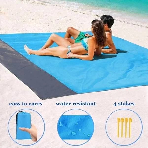 Manta de playa ligera y resistente a la arena