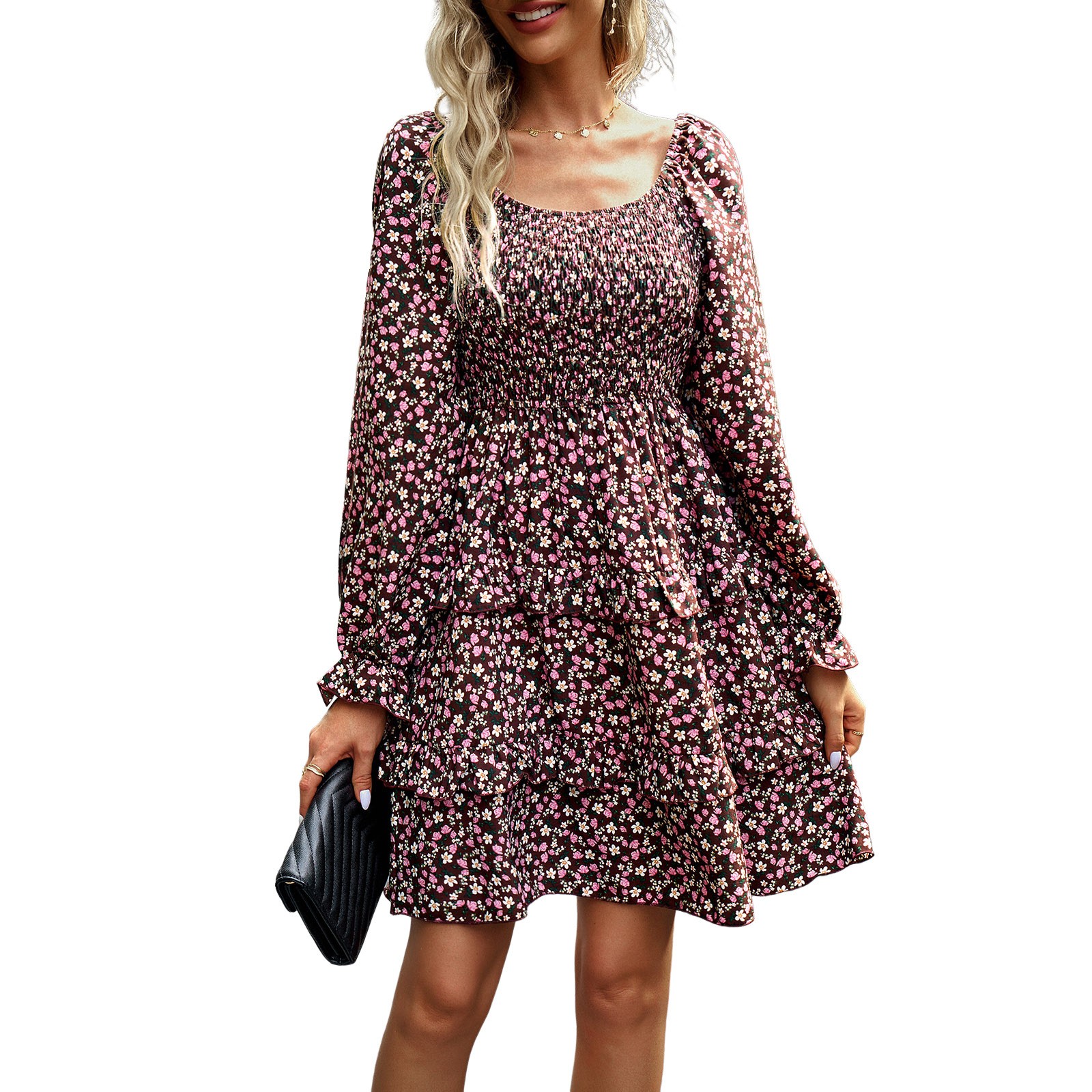 Elegante vestido floral para mujer