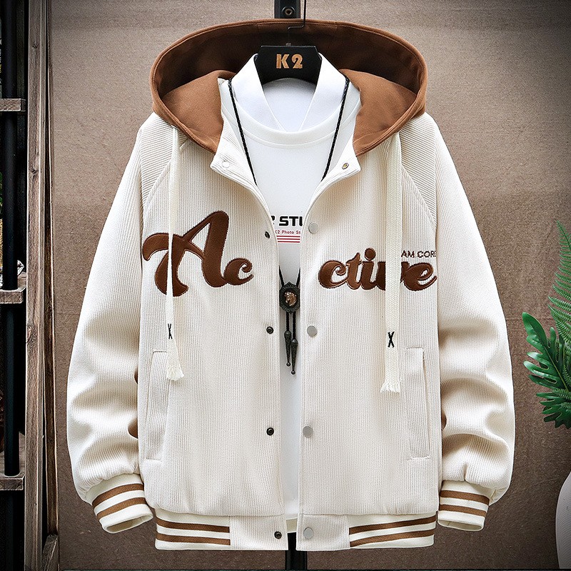 Chaqueta de béisbol con capucha para jóvenes: edición primavera-otoño