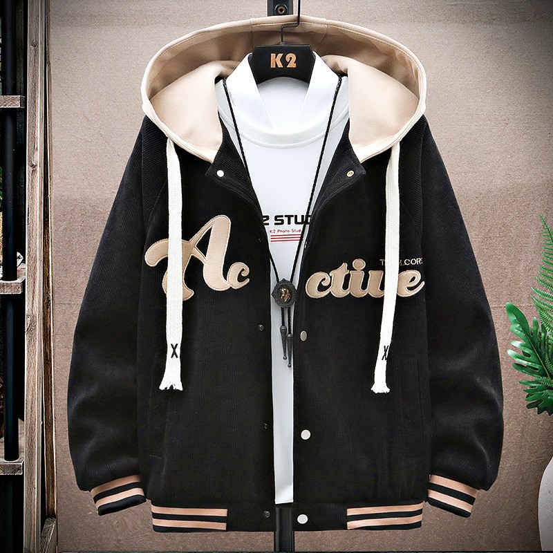 Chaqueta de béisbol con capucha para jóvenes: edición primavera-otoño