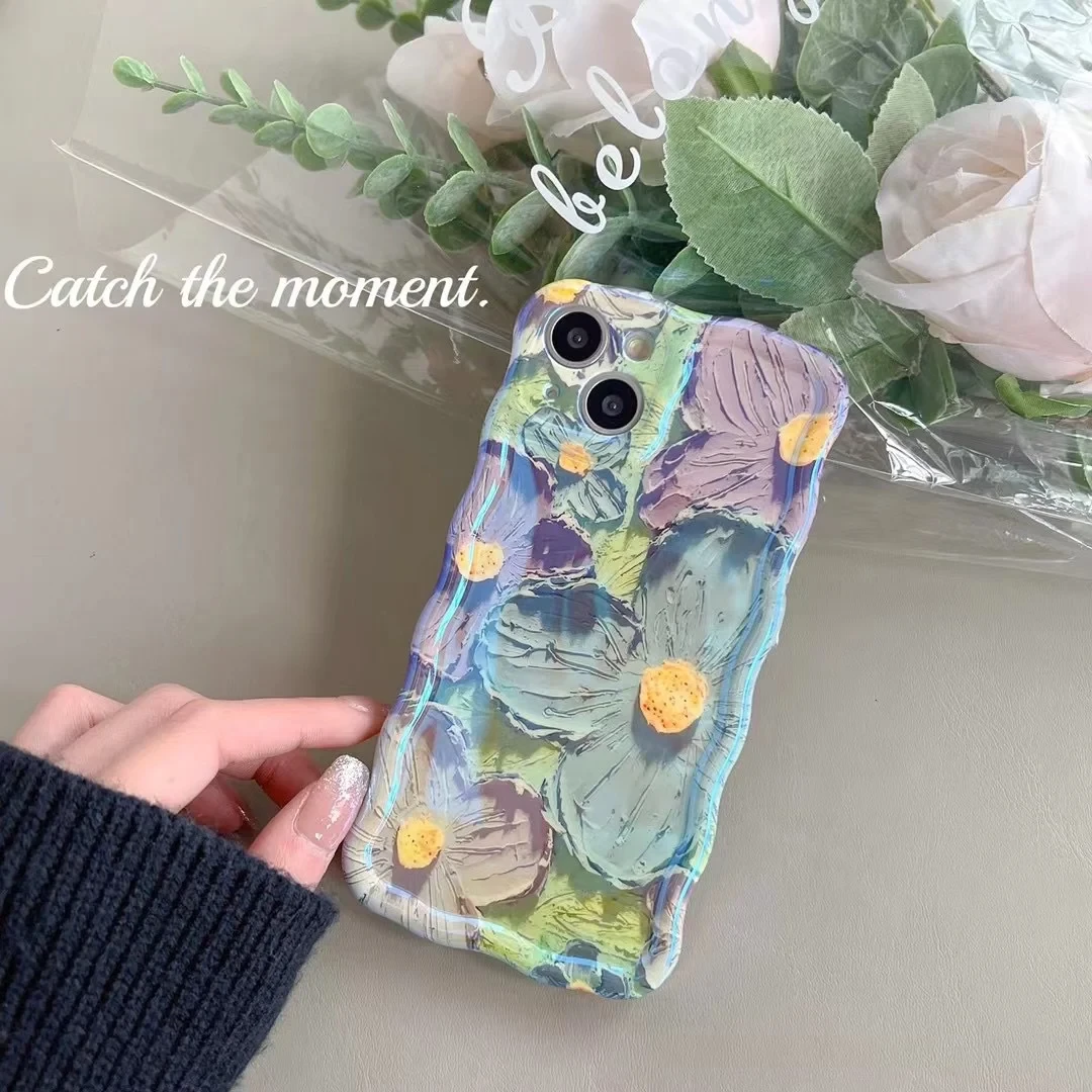 Exquisita funda para iPhone pintada al óleo