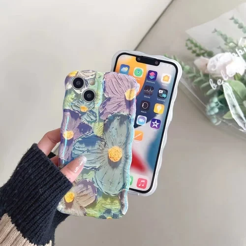 Exquisita funda para iPhone pintada al óleo