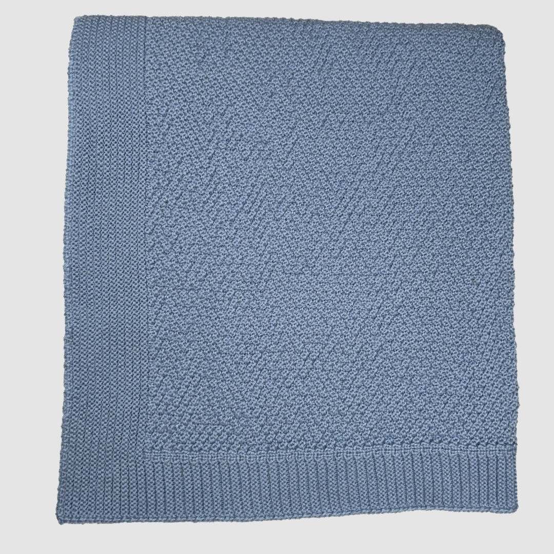 Manta de merino premium con patrón de revés