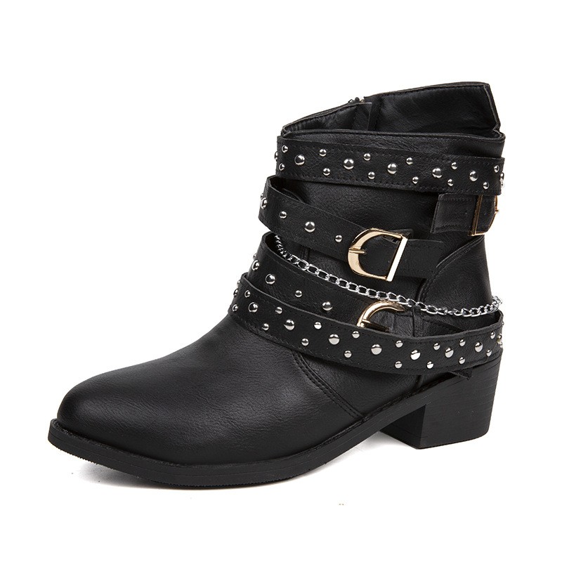 Estilo europeo: botas Dr. Martens Punk Rivet para mujer