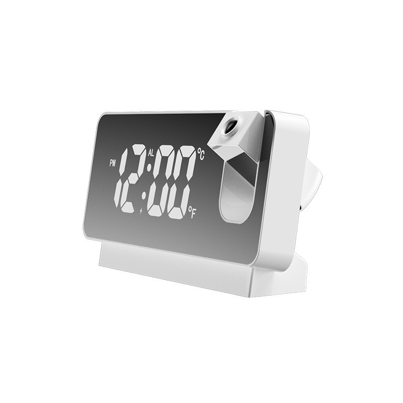 Despertador con espejo LED 3D: elegante reloj de proyección con función de repetición