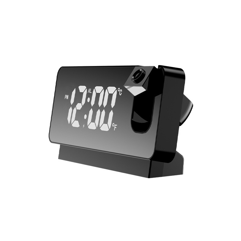 Despertador con espejo LED 3D: elegante reloj de proyección con función de repetición