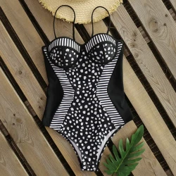 Traje de baño de una pieza de cintura alta