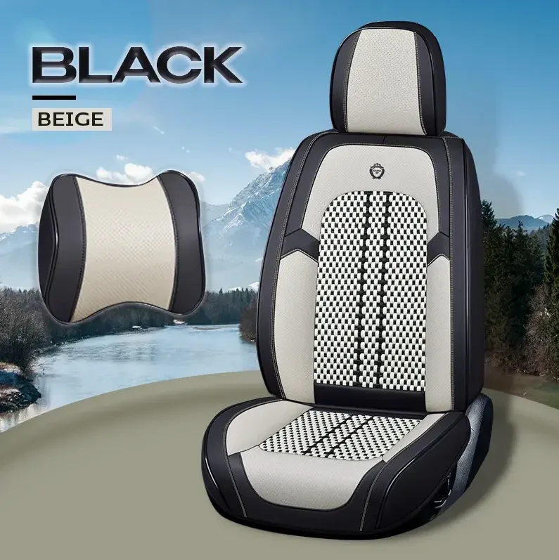 Juego de fundas universales de cuero para asientos de coche de lujo