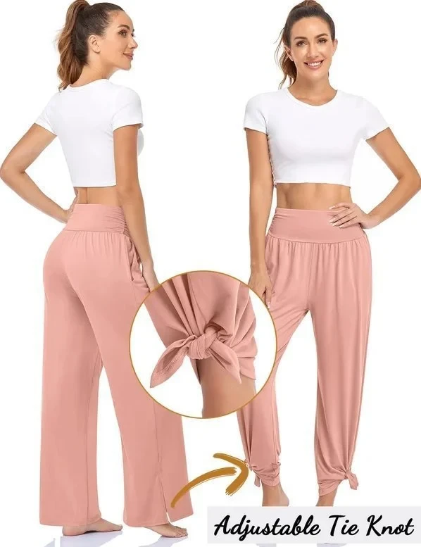 Pantalones casuales holgados de largo completo para mujer
