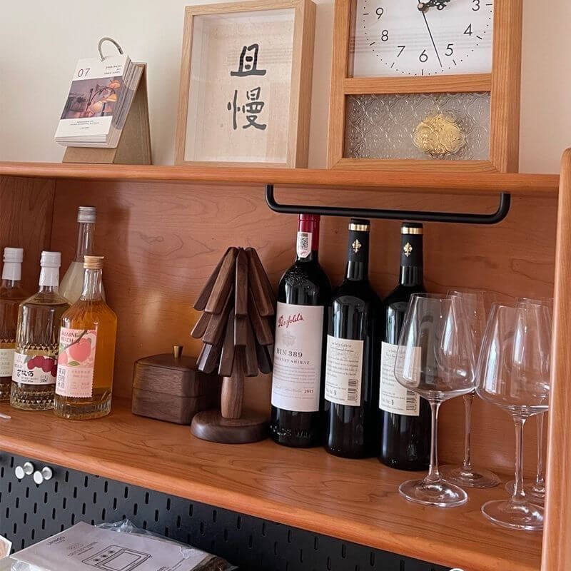 Mantel de madera de nogal negro