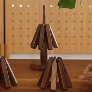 Mantel de madera de nogal negro