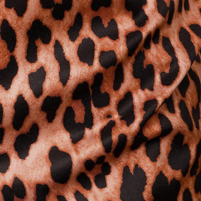 Camisa informal de manga larga con solapa de leopardo para hombre