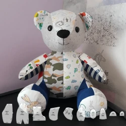 Juego de reglas con plantillas de oso de memoria (10 piezas) - Con instrucciones
