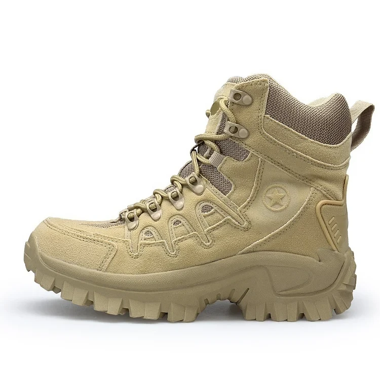 Botas de senderismo antideslizantes impermeables para exteriores para hombre, botas de combate