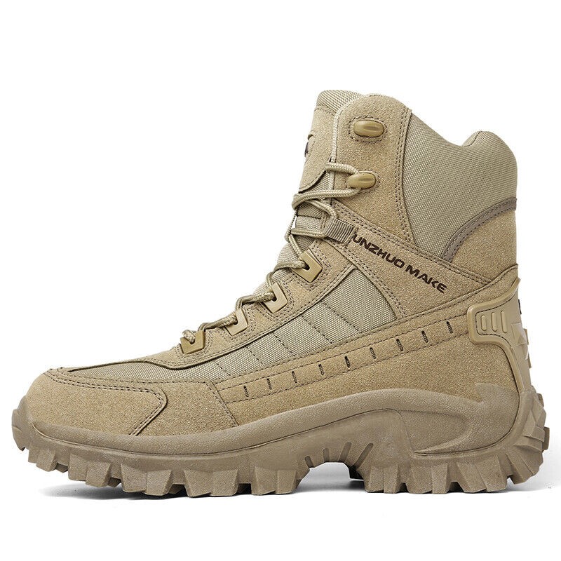 Botas militares de combate, impermeables, antiperforación y para exteriores para hombre (mejora de durabilidad)
