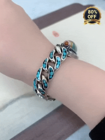 Pulsera de cuentas Dzi de nueve ojos con mantra de seis caracteres turquesa