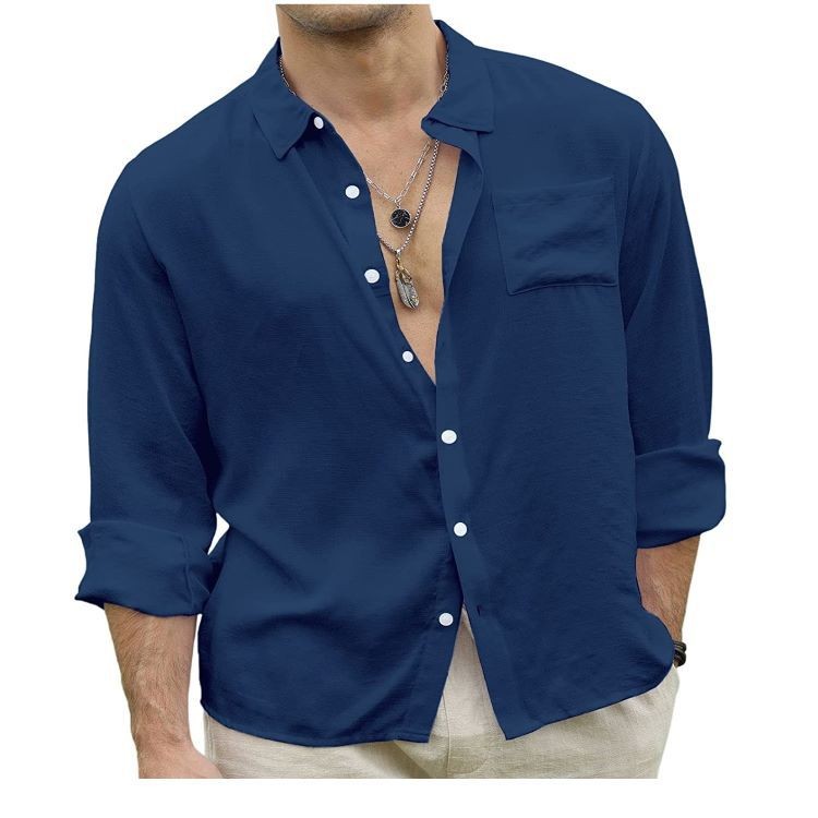 Cárdigan de patchwork para hombre de LinoBlend