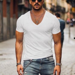 Camiseta de color liso para hombre