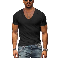 Camiseta de color liso para hombre