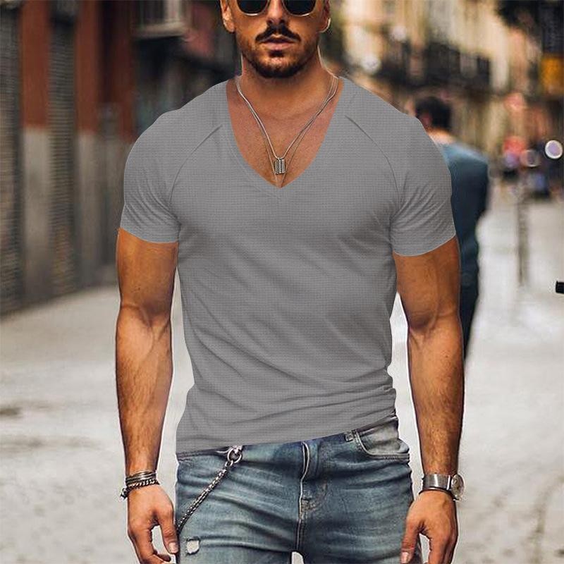 Camiseta de color liso para hombre