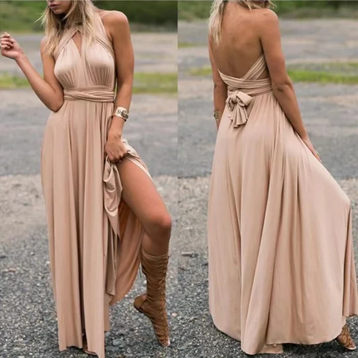 Vestido cruzado con tirantes versátil y sexy - Vestido de dama de honor (Compra 2 con envío gratis)