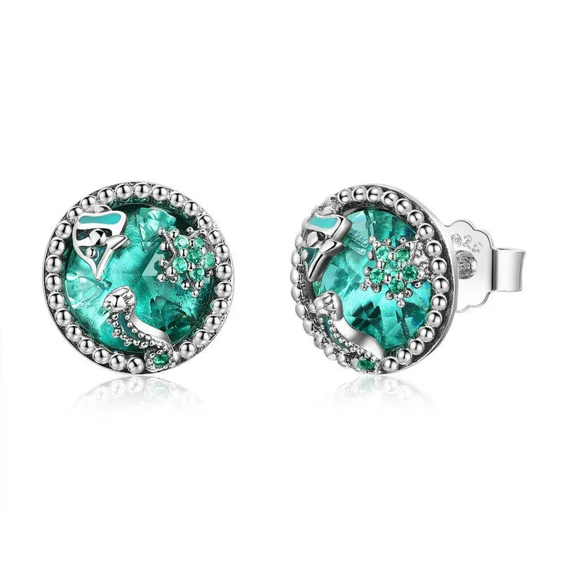 Elegantes pendientes de plata 925 con forma de corazón