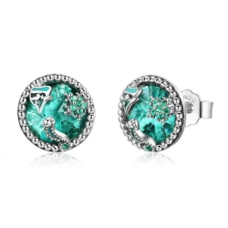 Elegantes pendientes de plata 925 con forma de corazón