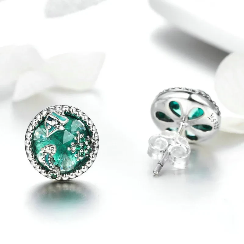 Elegantes pendientes de plata 925 con forma de corazón