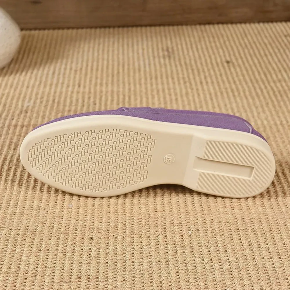 Zapatos planos ortopédicos con lazo para mujer