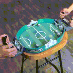 Juego interactivo de futbolín