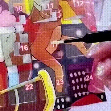 Juego de pulseras para el calendario de adviento navideño DIY