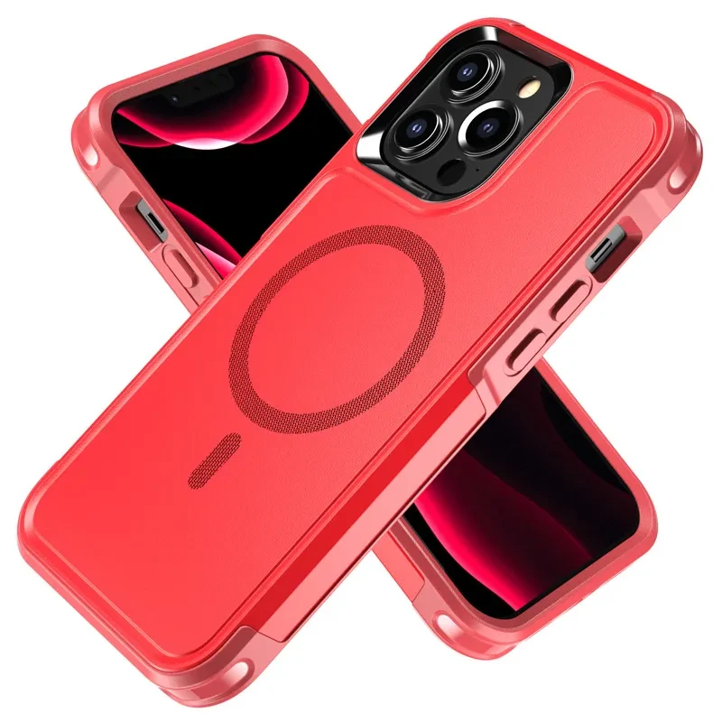 Funda para teléfono móvil anticaídas con imán de doble protección