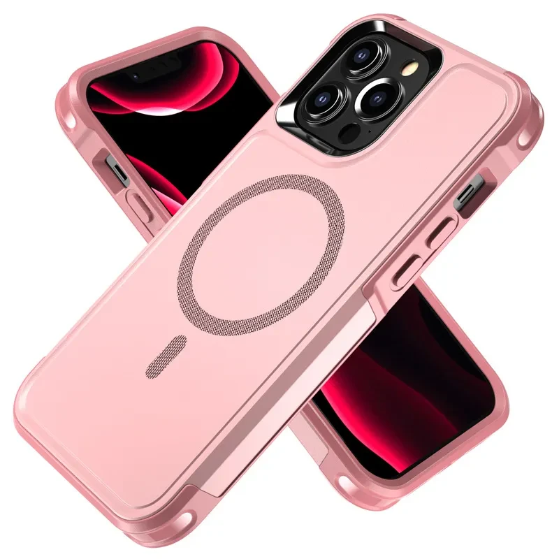 Funda para teléfono móvil anticaídas con imán de doble protección