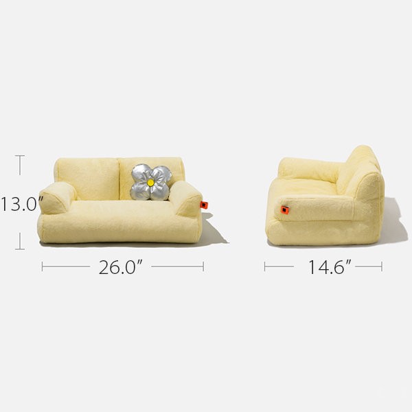 Cama para gatos con forma de sofá - Felpa - Rosa - Amarillo - 4 colores