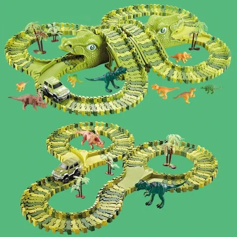 Juguete de pista de dinosaurio