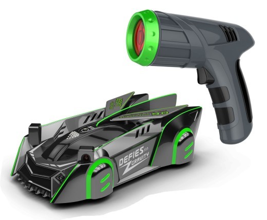 Coche teledirigido recargable con rotación de 360 grados y guiado por láser para escalar paredes.