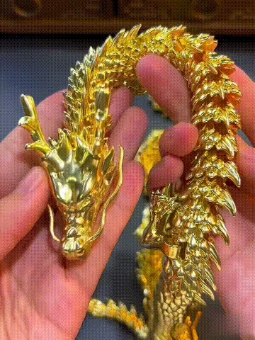 AHORRA 49% Dragón dorado con articulaciones móviles
