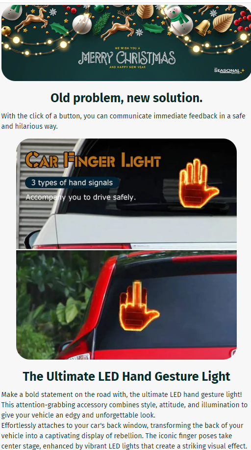 Dedo de la mano de la luz del coche